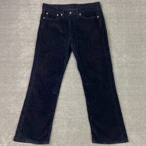 Levi's 514 Corduroy Pants Men's 34 x 30 Measures 36 x 30 Black Stretch